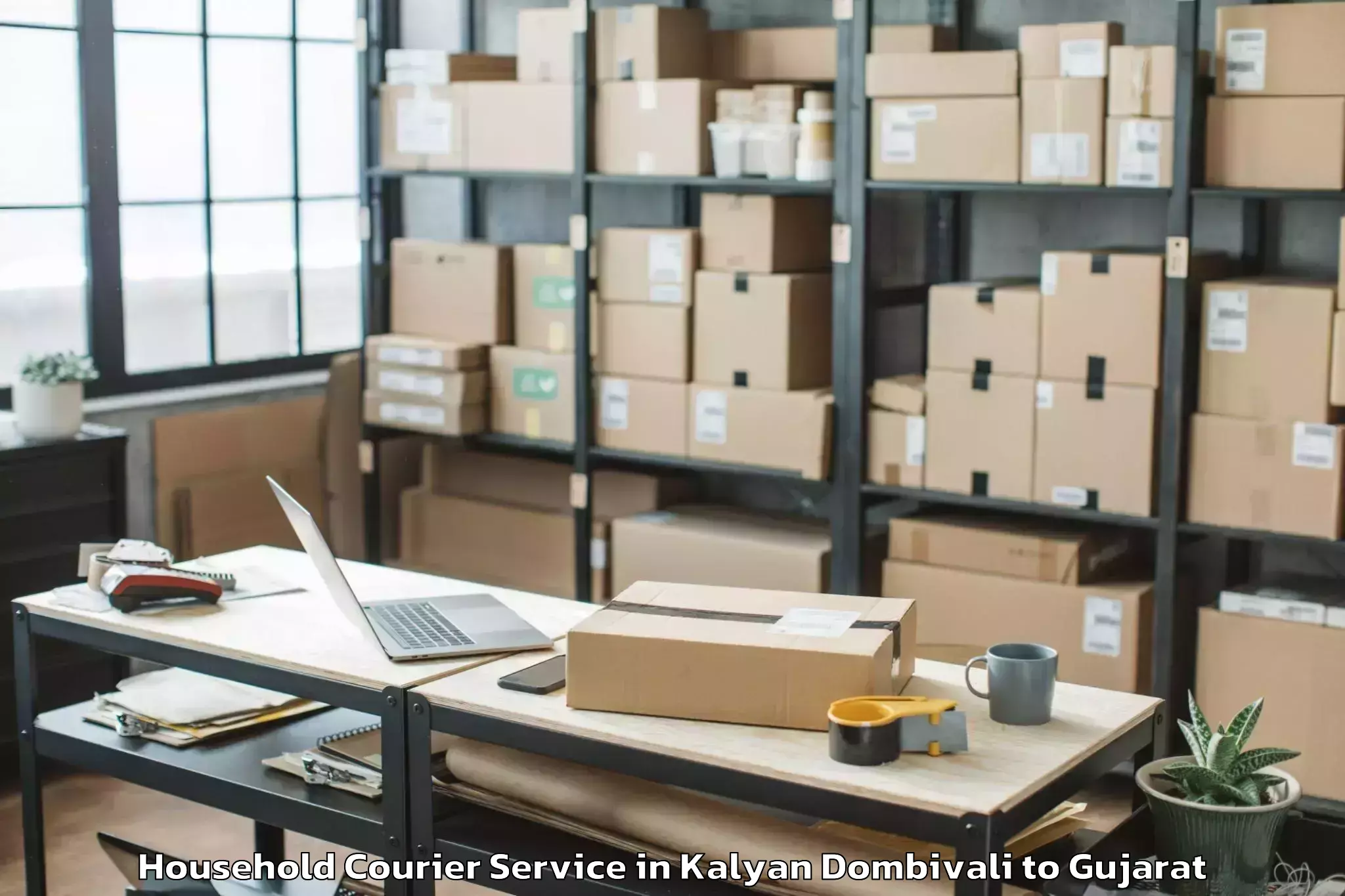 Book Kalyan Dombivali to Gandhinagar Household Courier